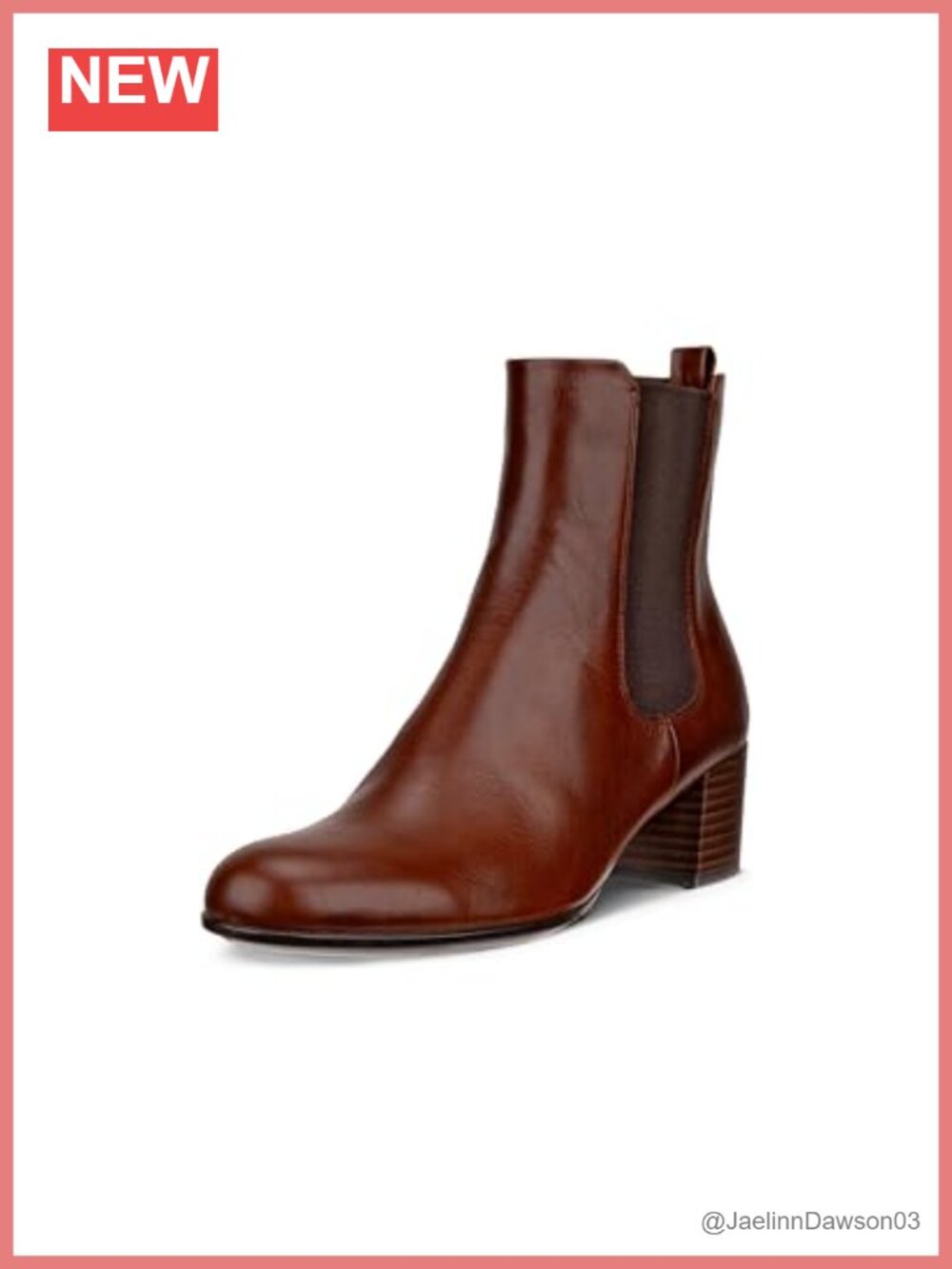 Women's Ankle Chelsea Boots Block Heel Mid Heel Pull On Leather